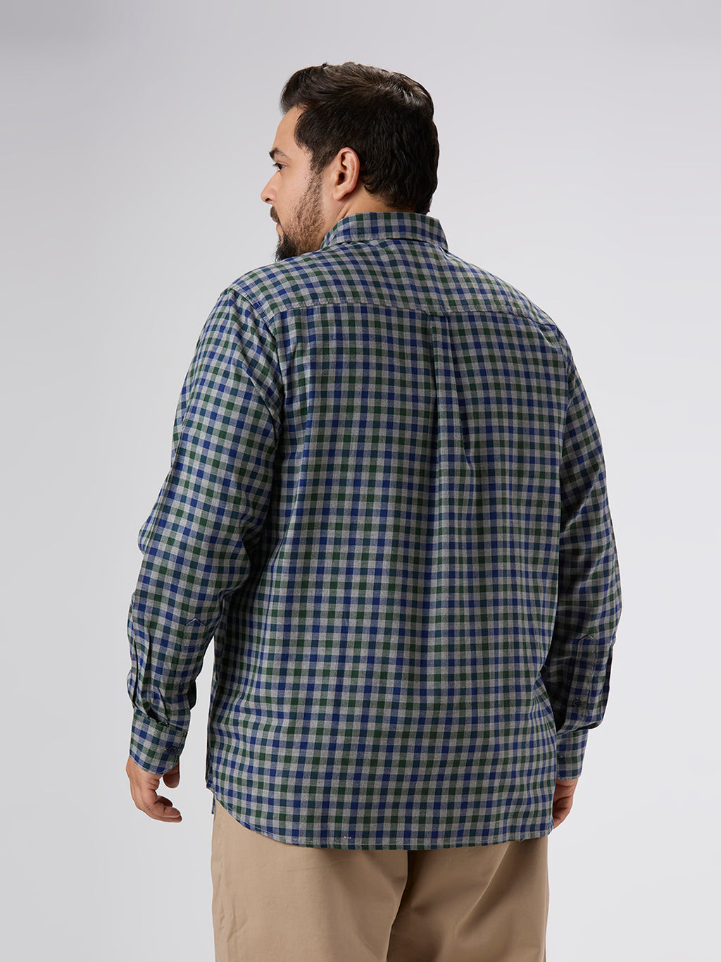Plus Size Casual Shirt | 4XL-10XL | 100% Cotton | Blue