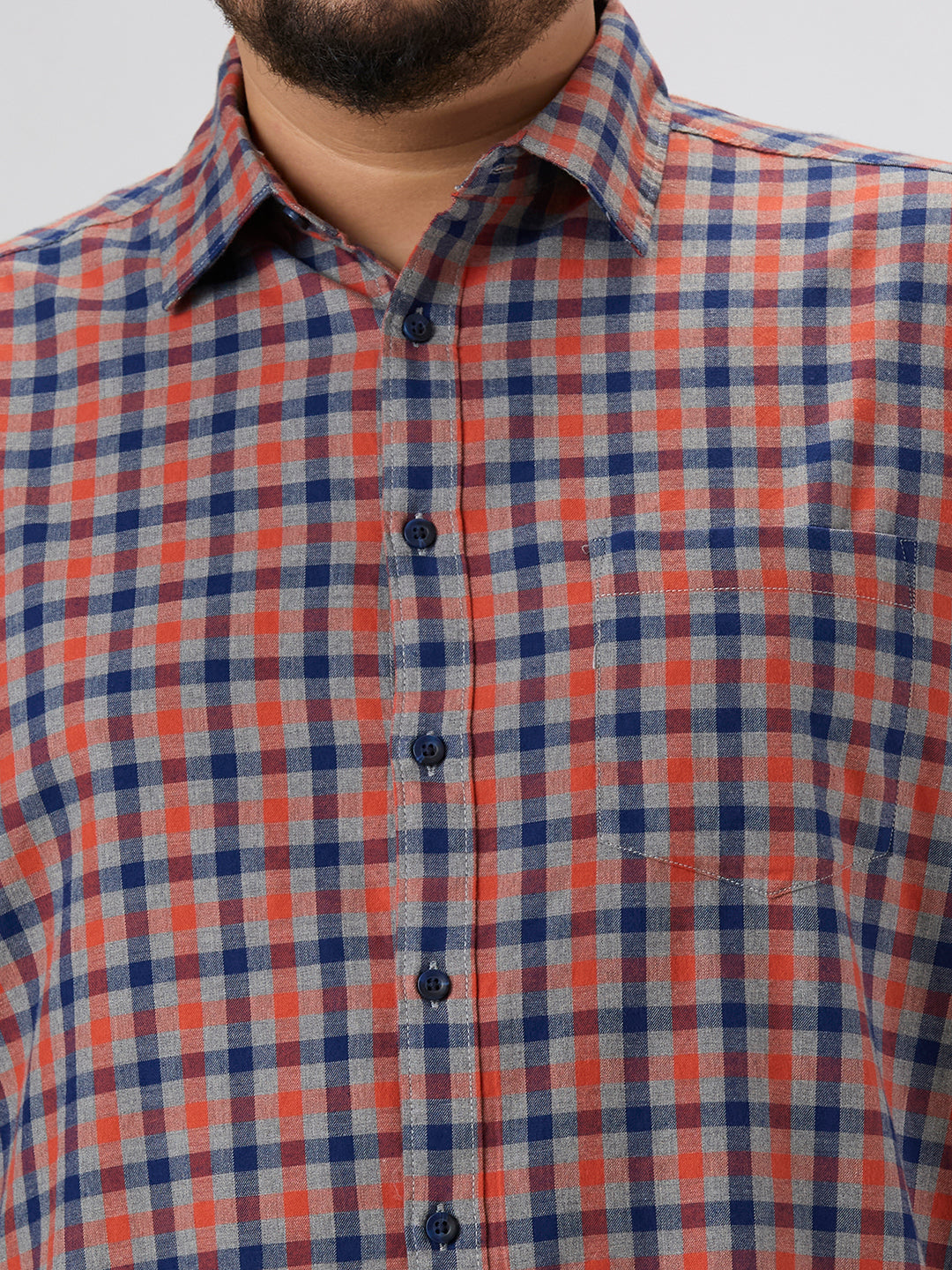 Plus Size Casual Shirt | 4XL-10XL | 100% Cotton | Red