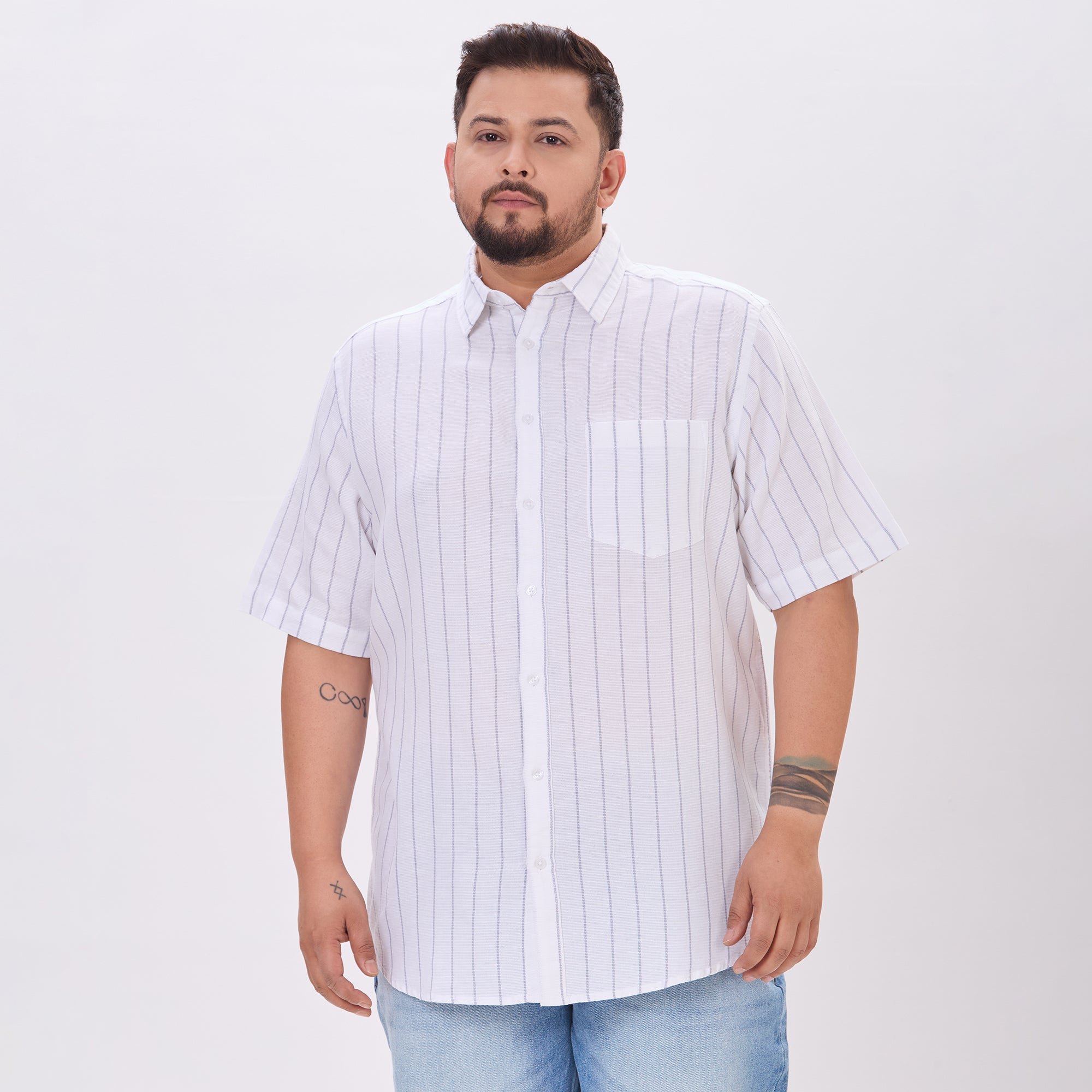Plus Size Casual Shirt | 4XL-9XL | White