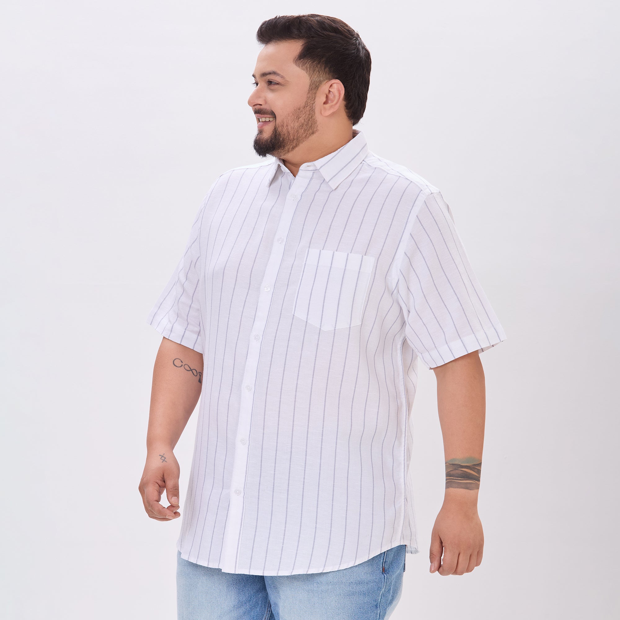 Plus Size Casual Shirt | 4XL-9XL | White