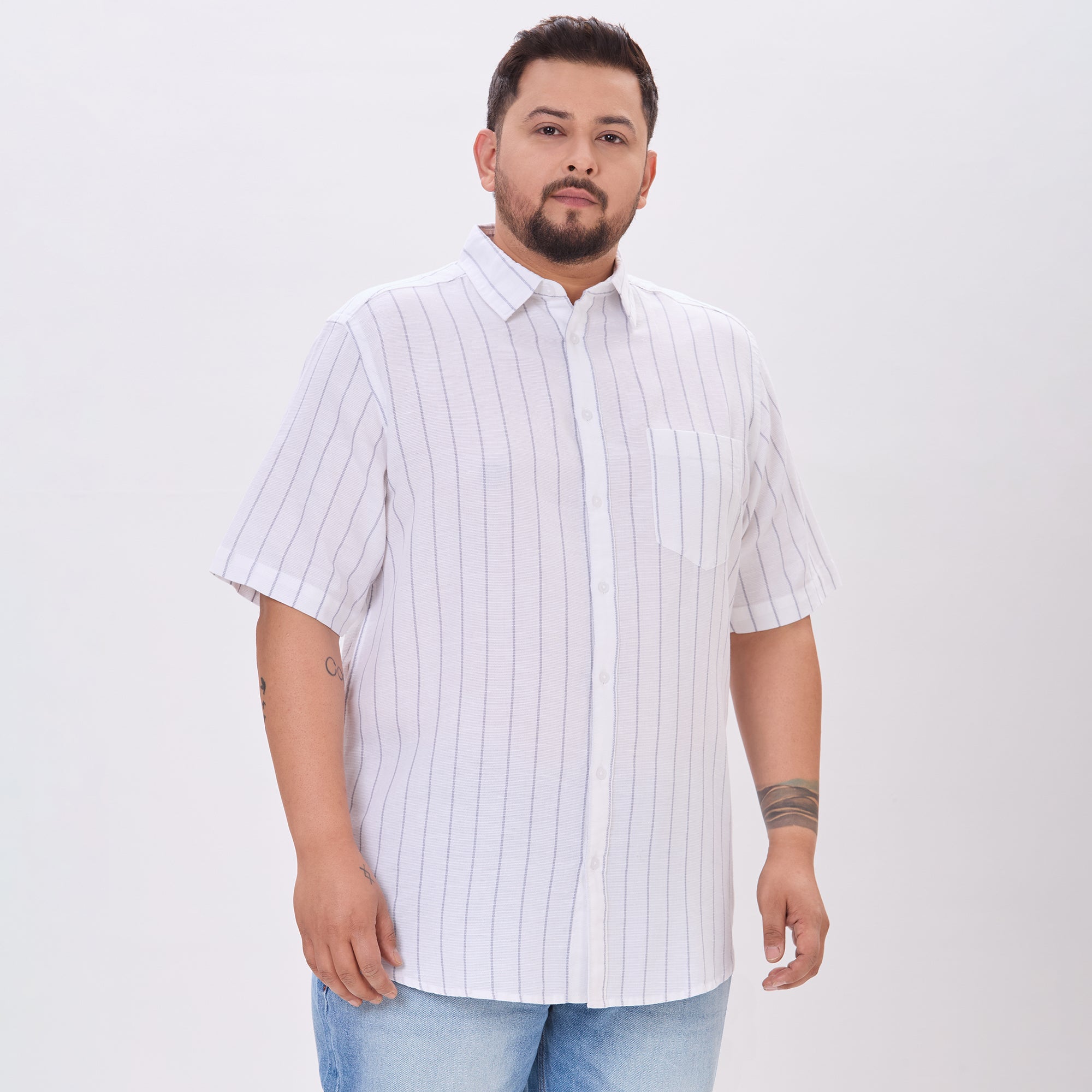 Plus Size Casual Shirt | 4XL-9XL | White