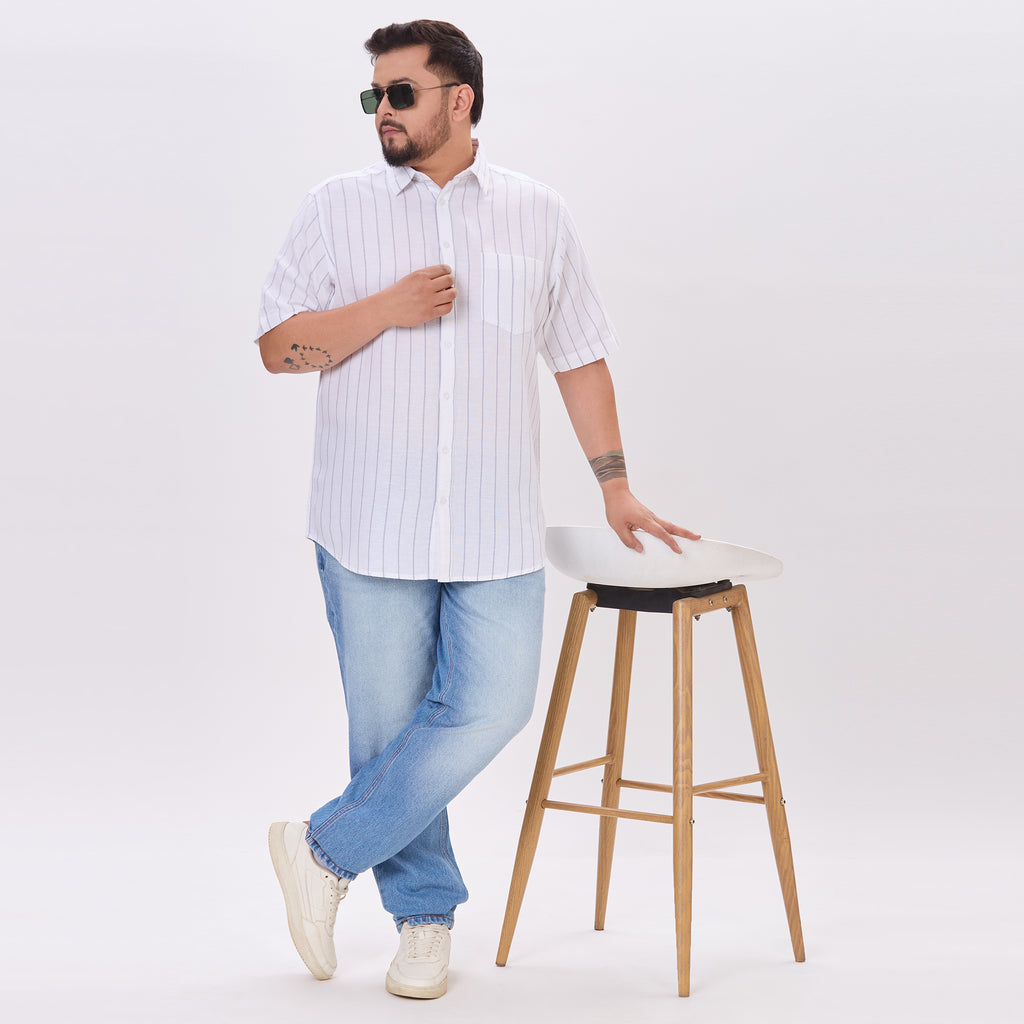 Plus Size Casual Shirt | 4XL-9XL | White