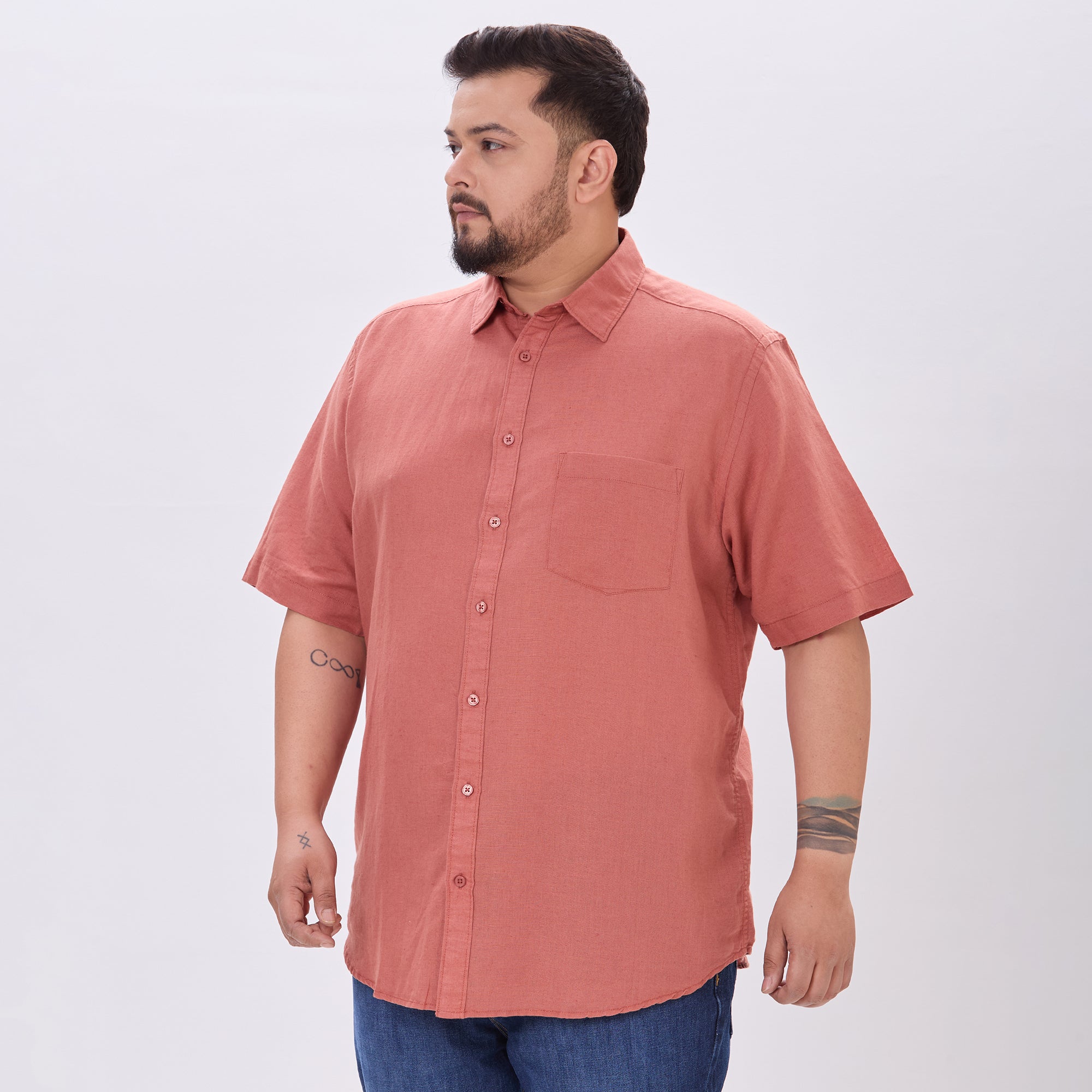 Plus Size Casual Shirt | 4XL-10XL | Rust