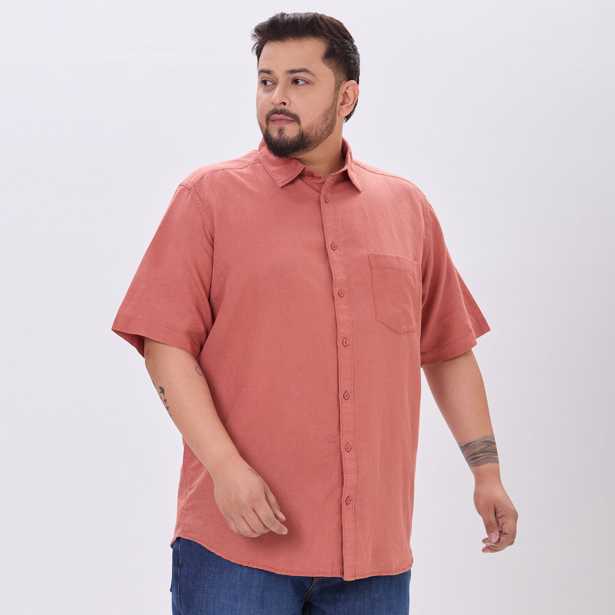 Plus Size Casual Shirt | 4XL-10XL | Rust