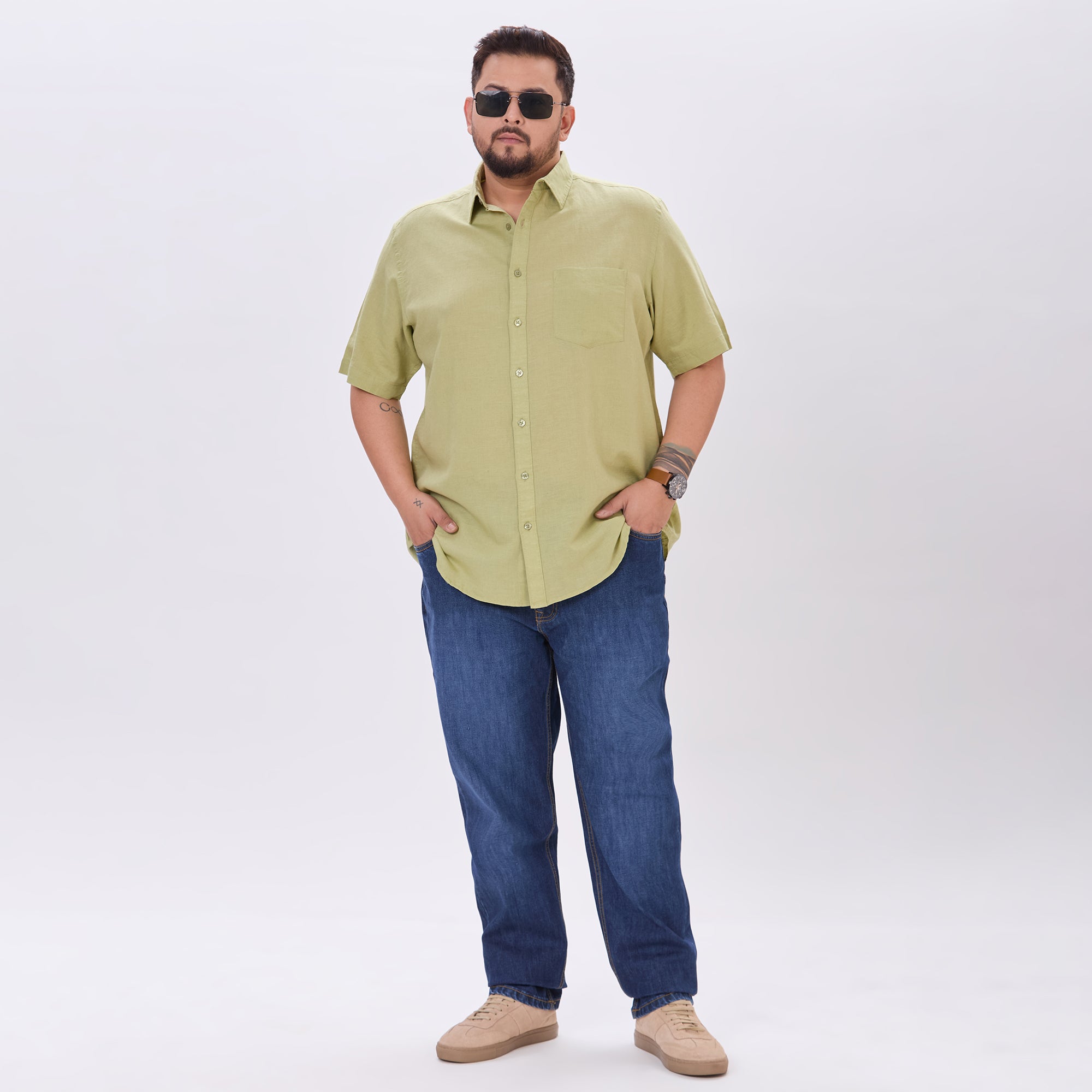 Plus Size Casual Shirt | 4XL-10XL | Green