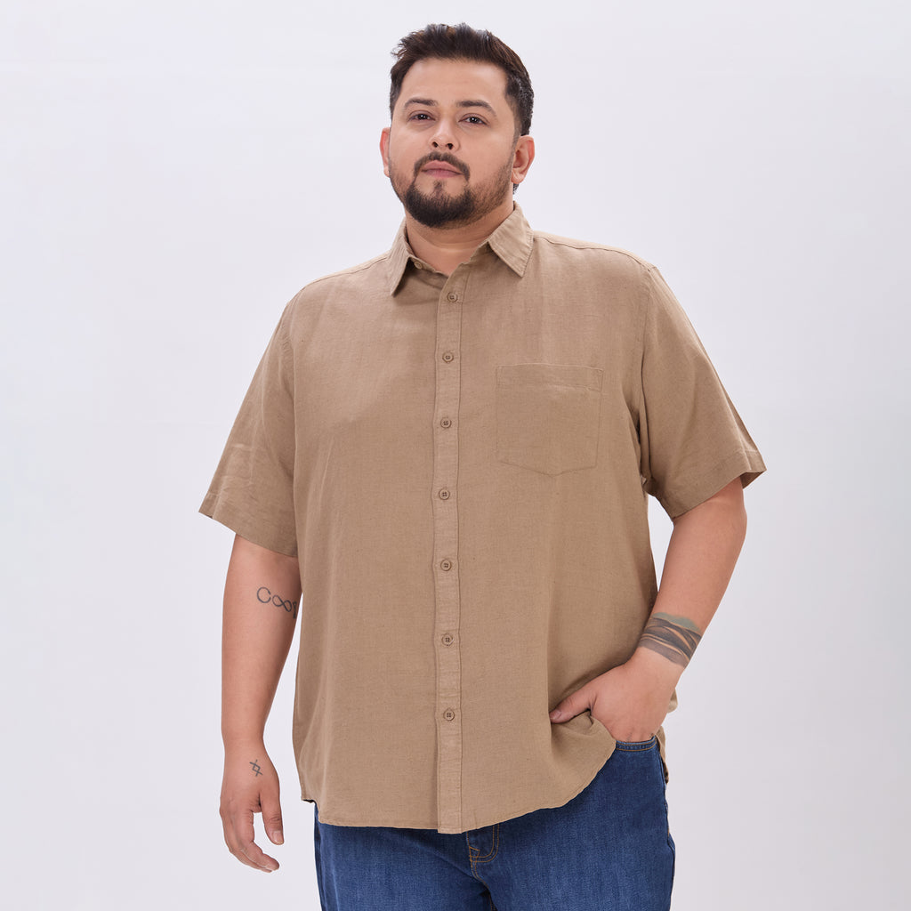 Plus Size Casual Shirt | 4XL-10XL | Dark Khaki
