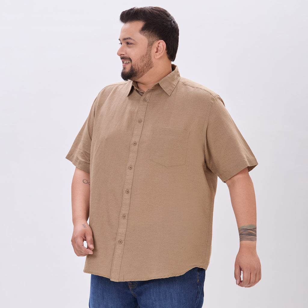 Plus Size Casual Shirt | 4XL-10XL | Dark Khaki