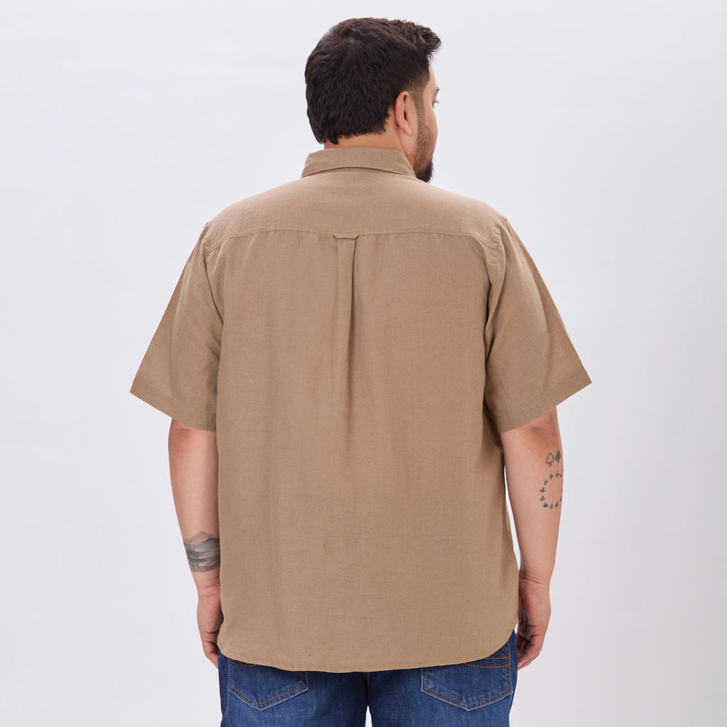 Plus Size Casual Shirt | 4XL-10XL | Dark Khaki