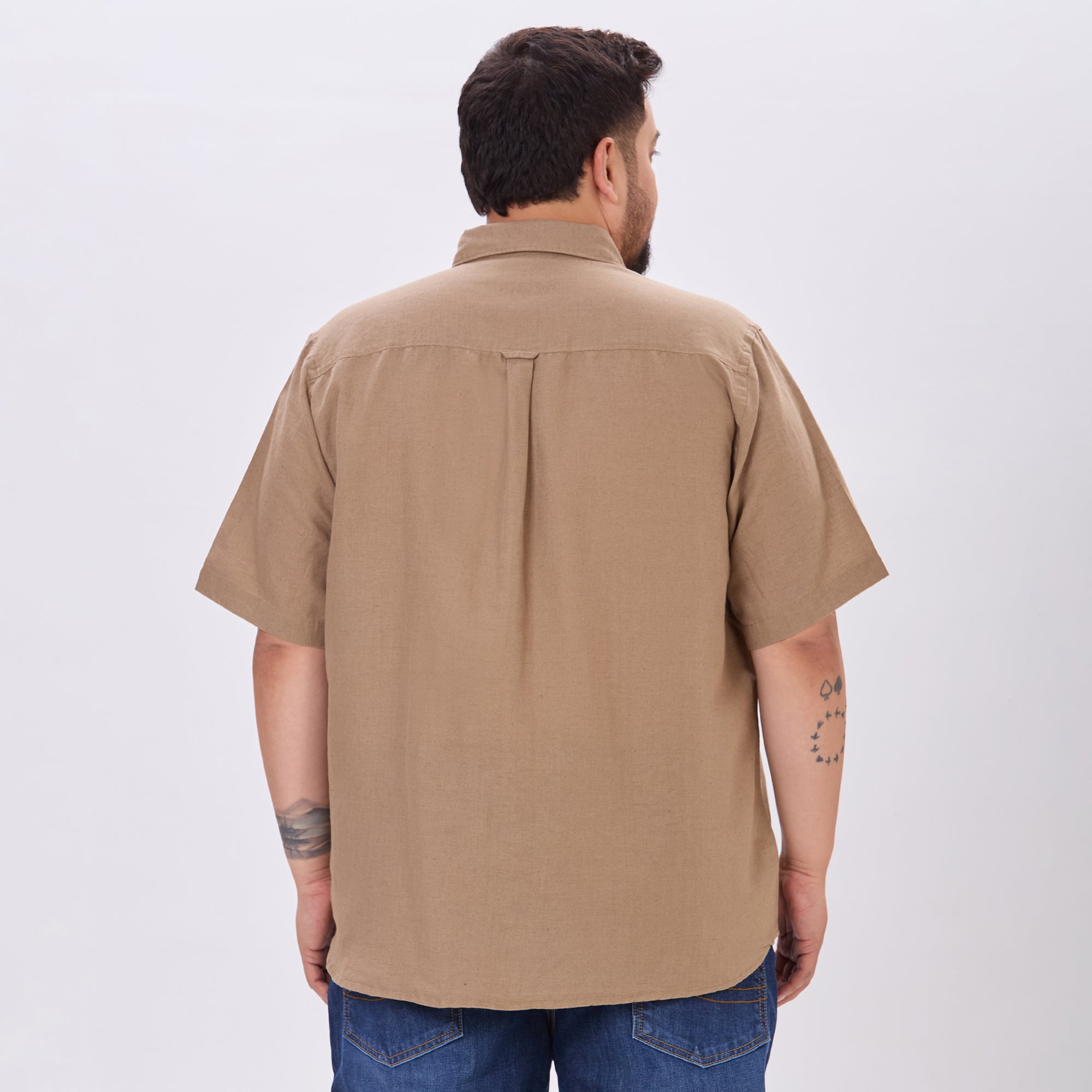 Plus Size Casual Shirt | 4XL-10XL | Dark Khaki