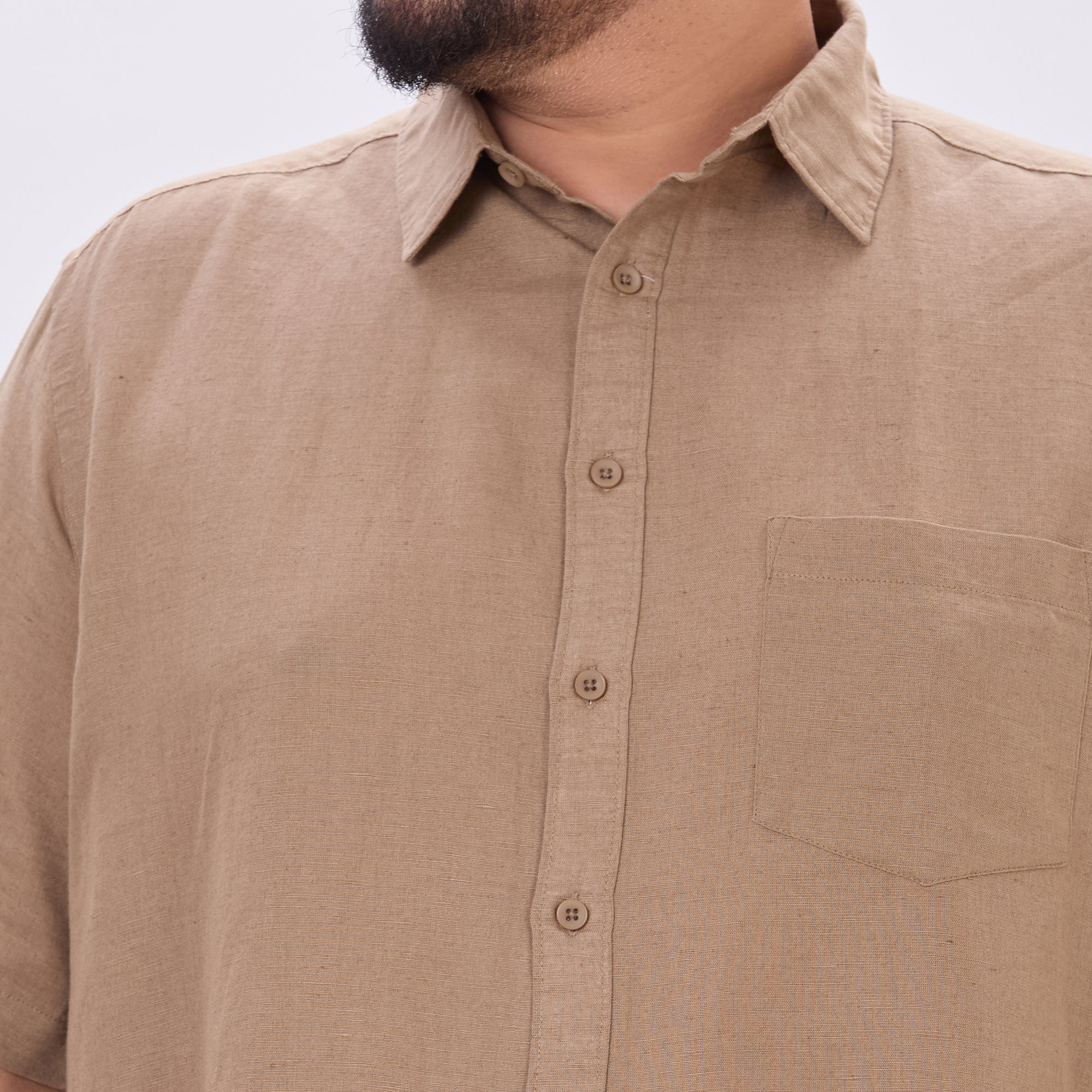 Plus Size Casual Shirt | 4XL-10XL | Dark Khaki