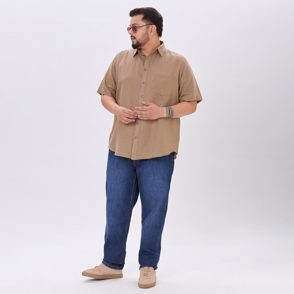 Plus Size Casual Shirt | 4XL-10XL | Dark Khaki