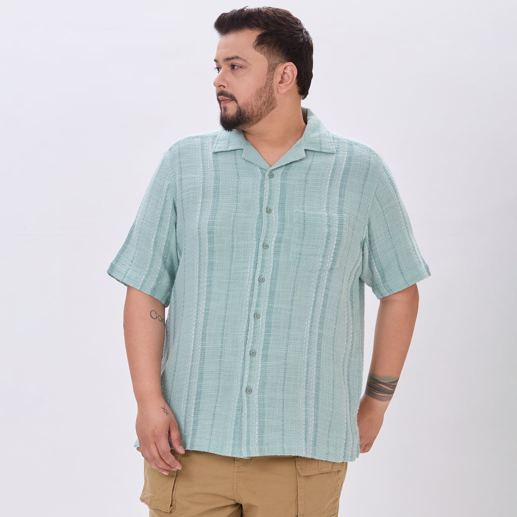 Plus Size Casual Shirt | 4XL-10XL | 100% Cotton | Green