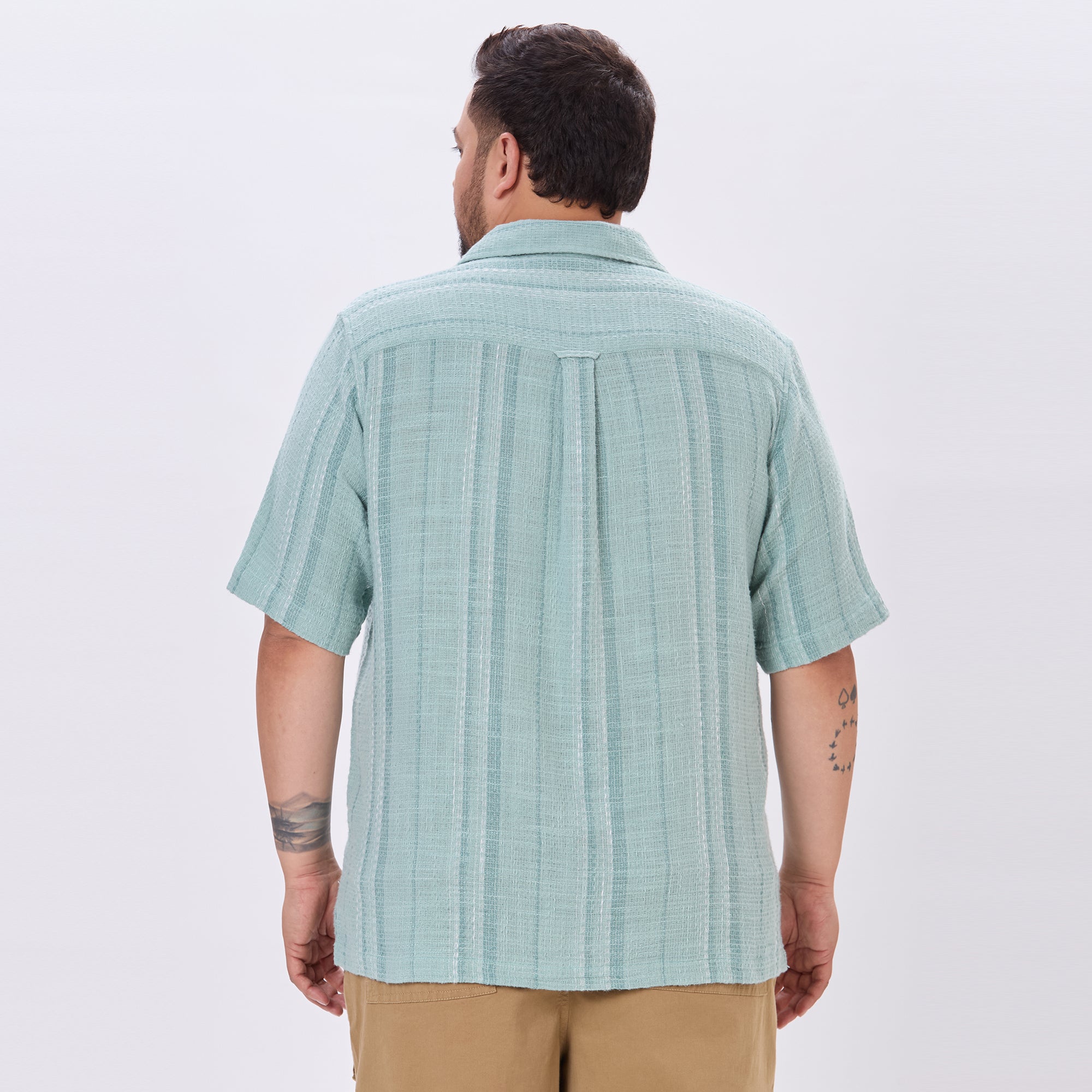 Plus Size Casual Shirt | 4XL-10XL | 100% Cotton | Green