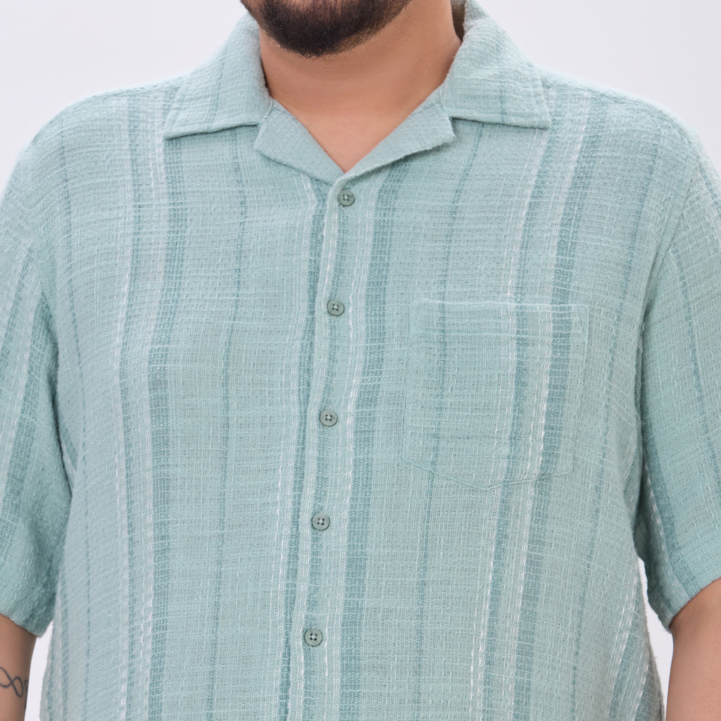 Plus Size Casual Shirt | 4XL-10XL | 100% Cotton | Green
