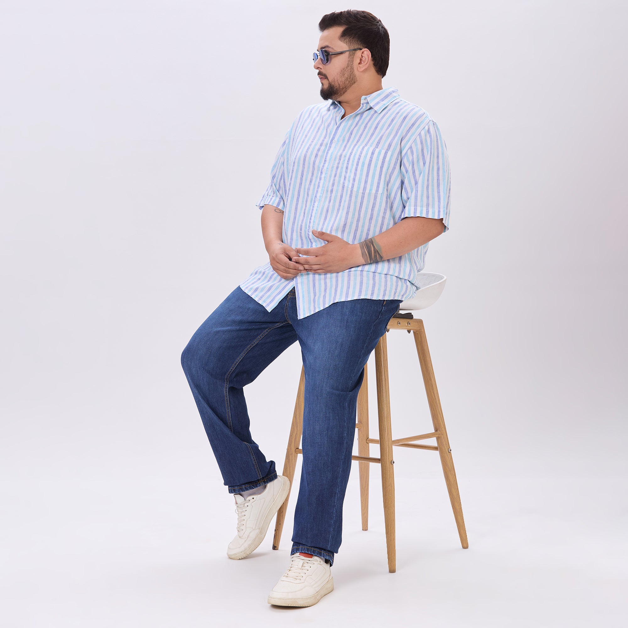 Plus Size Casual Shirt | 4XL-9XL | Blue