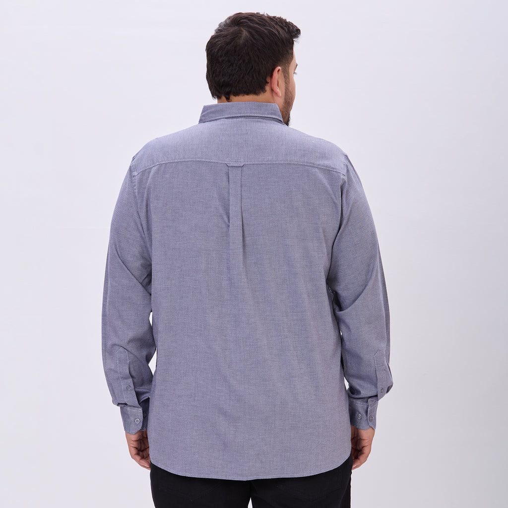 Plus Size Casual Shirt | 4XL-10XL | 100% Cotton | Navy