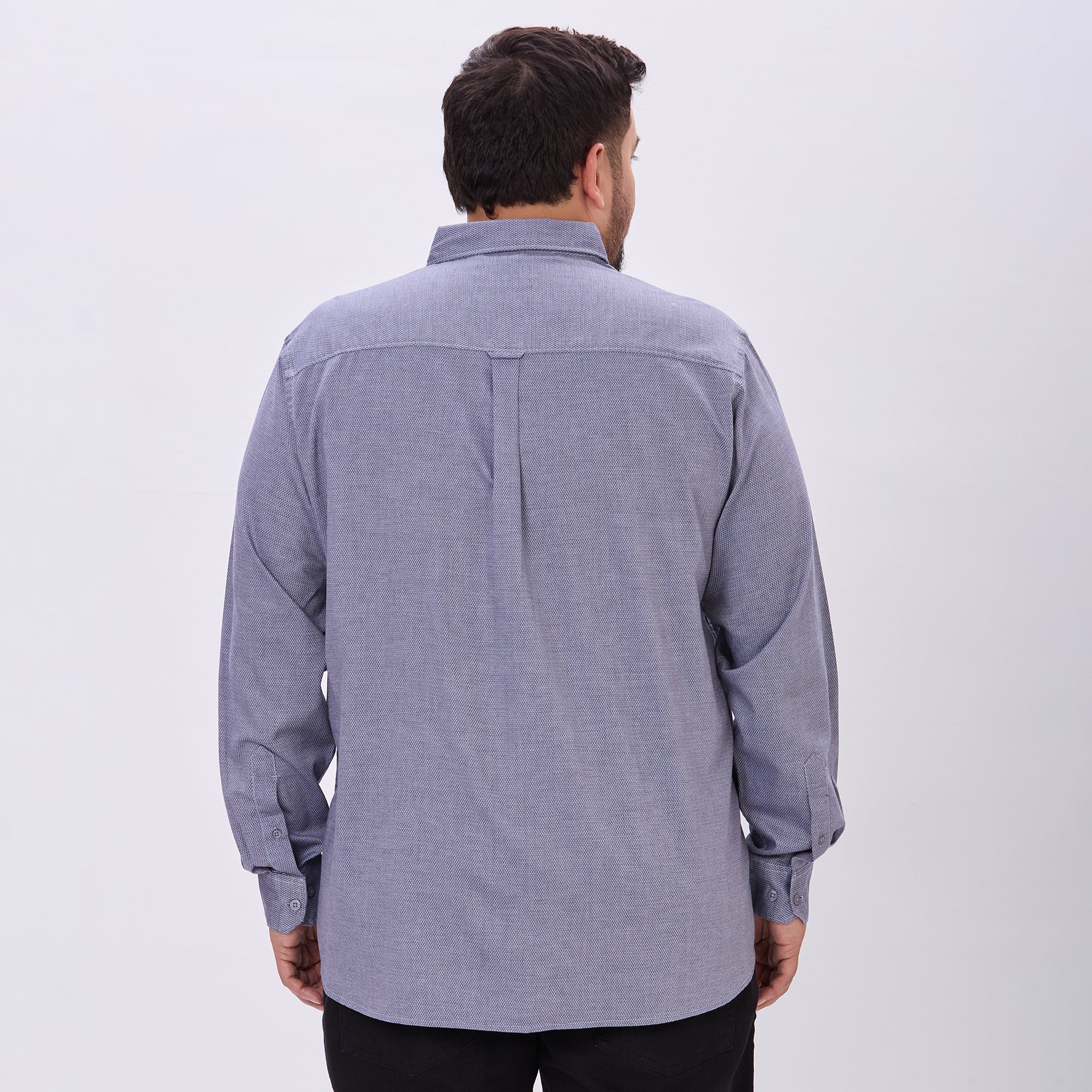 Plus Size Casual Shirt | 4XL-10XL | 100% Cotton | Navy