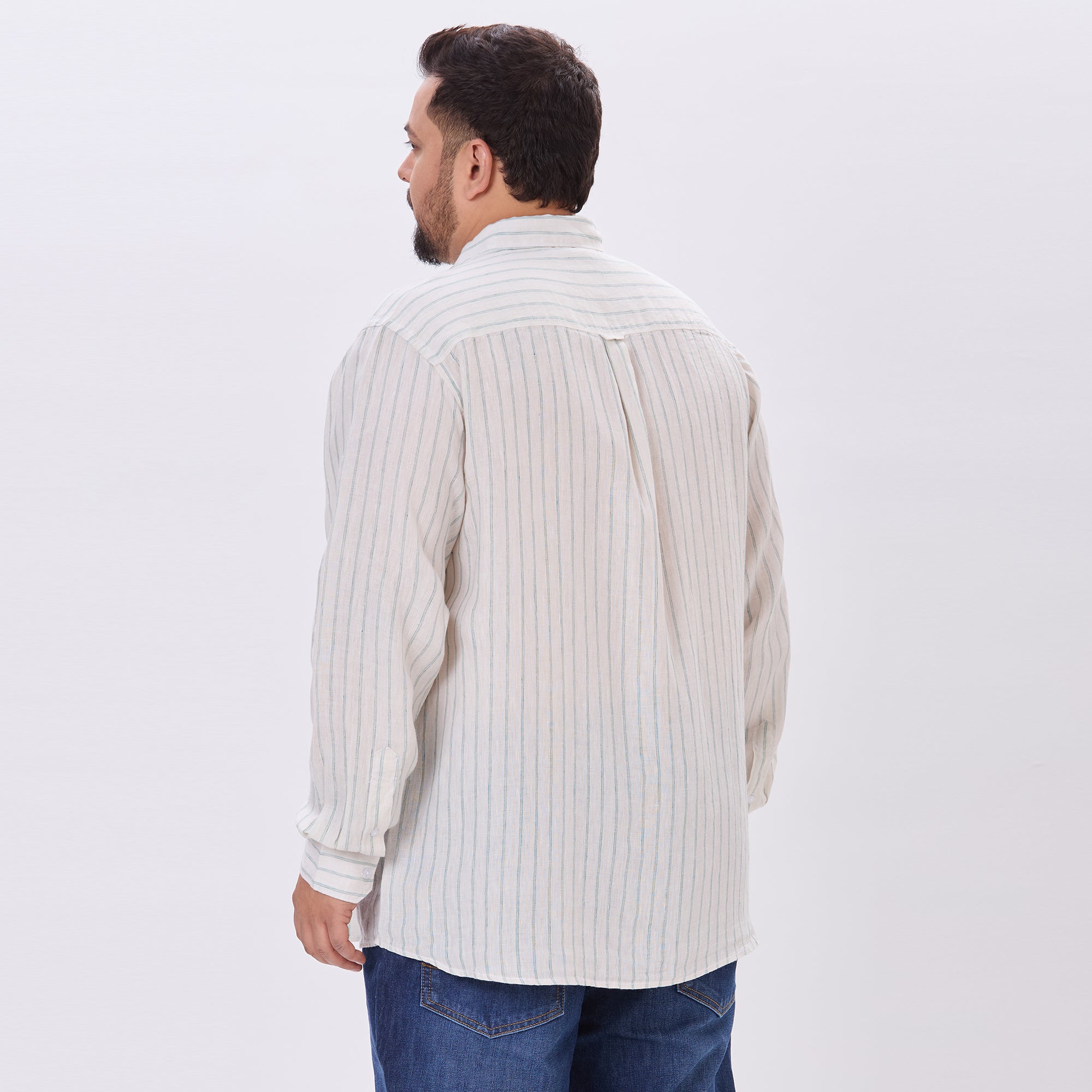 Plus Size Casual Shirt | 4XL-10XL | 100% Linen | Beige