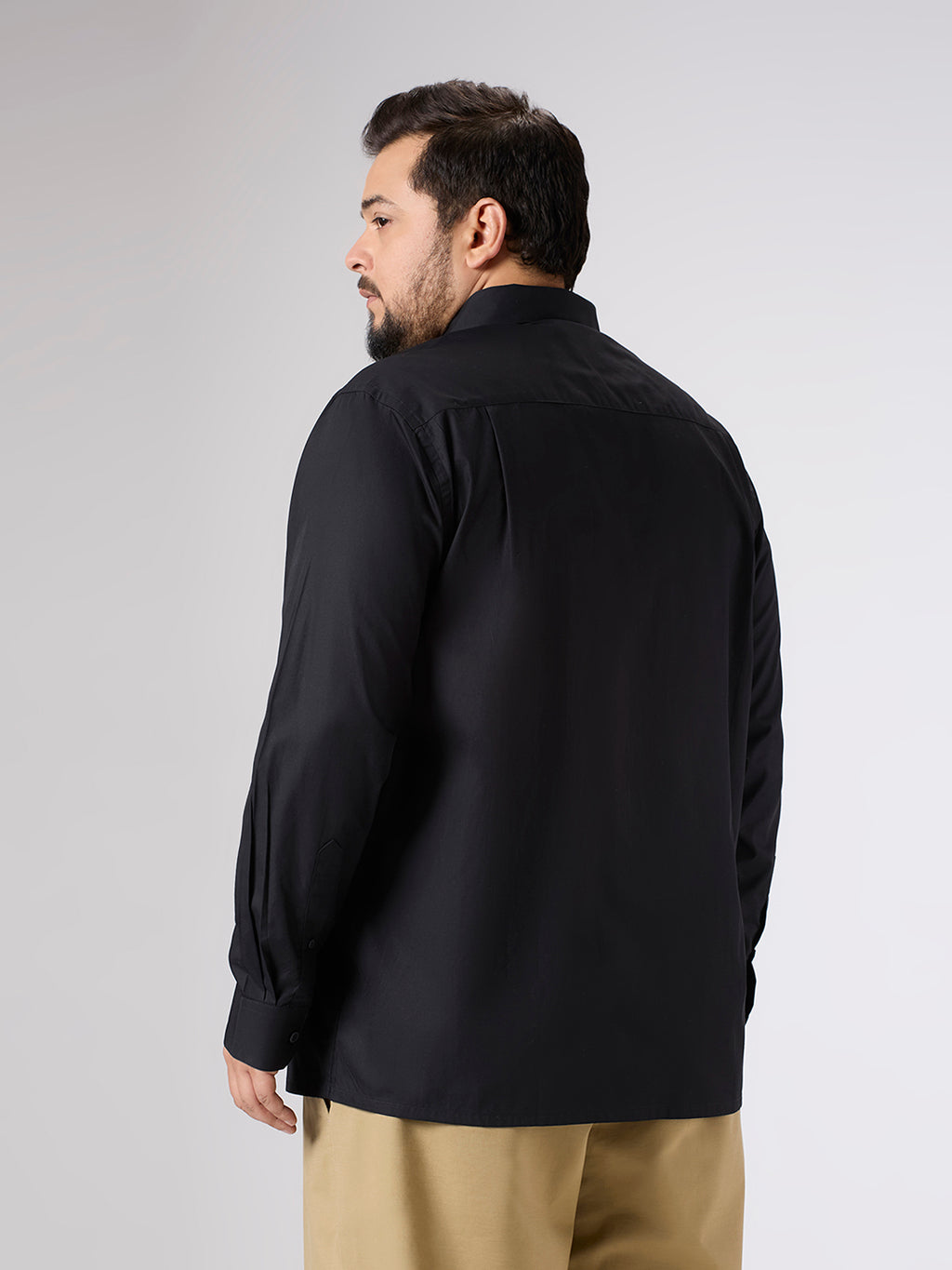 Plus Size Evening Shirt | 4XL - 10XL | 100% Cotton | Black