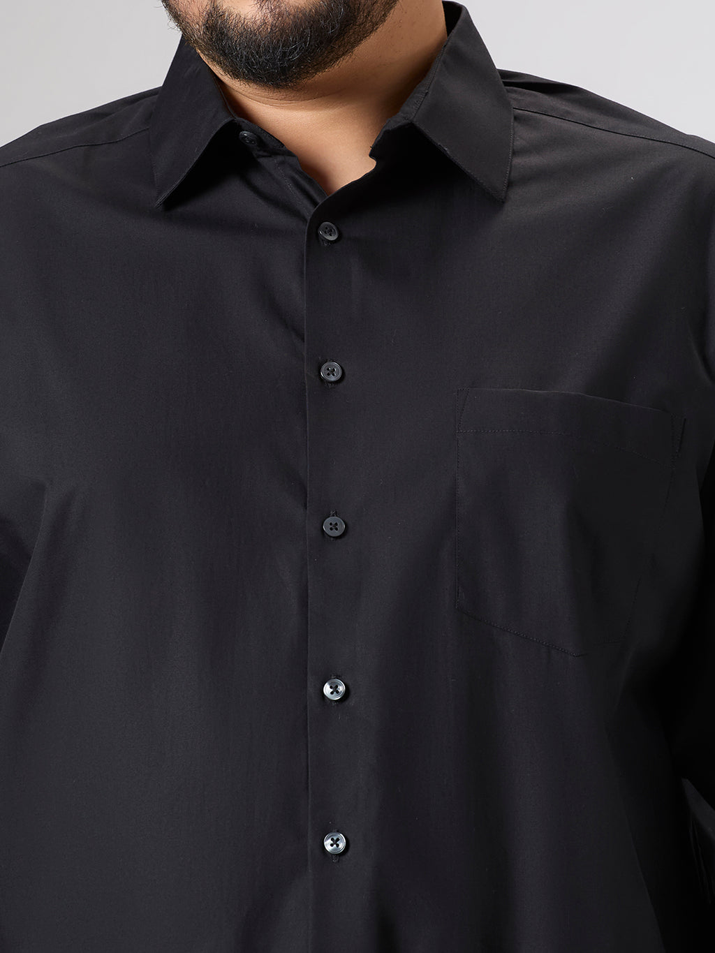 Plus Size Evening Shirt | 4XL - 10XL | 100% Cotton | Black