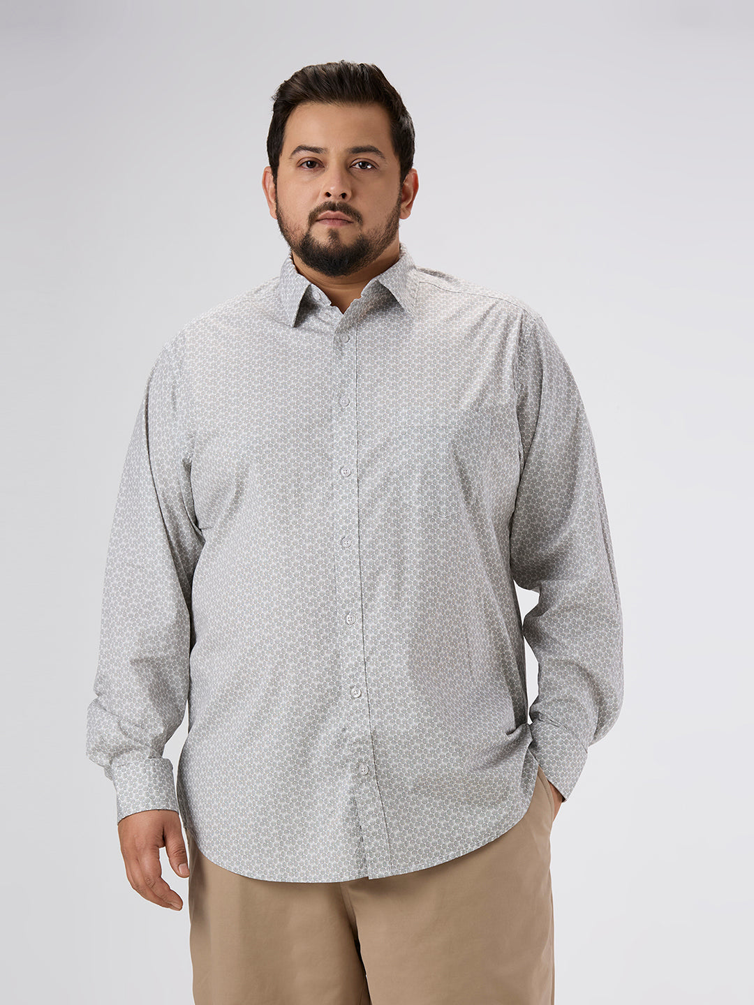 Plus Size Evening Shirt | 4XL - 10XL | White