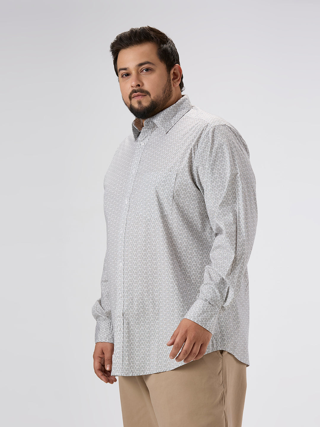 Plus Size Evening Shirt | 4XL - 10XL | White