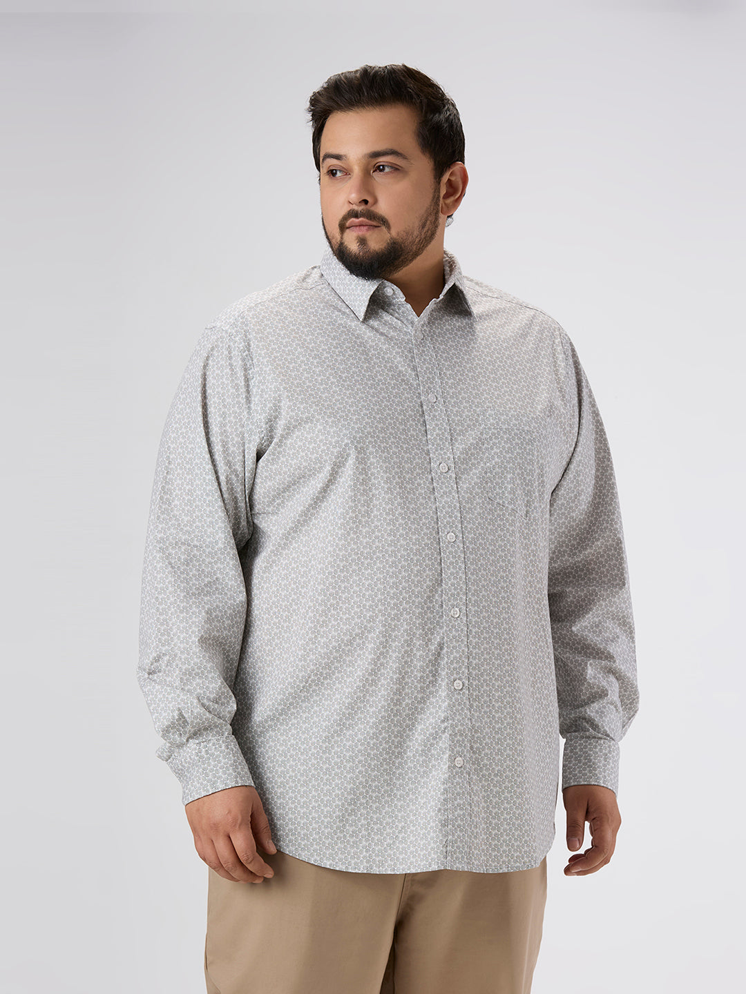 Plus Size Evening Shirt | 4XL - 10XL | White