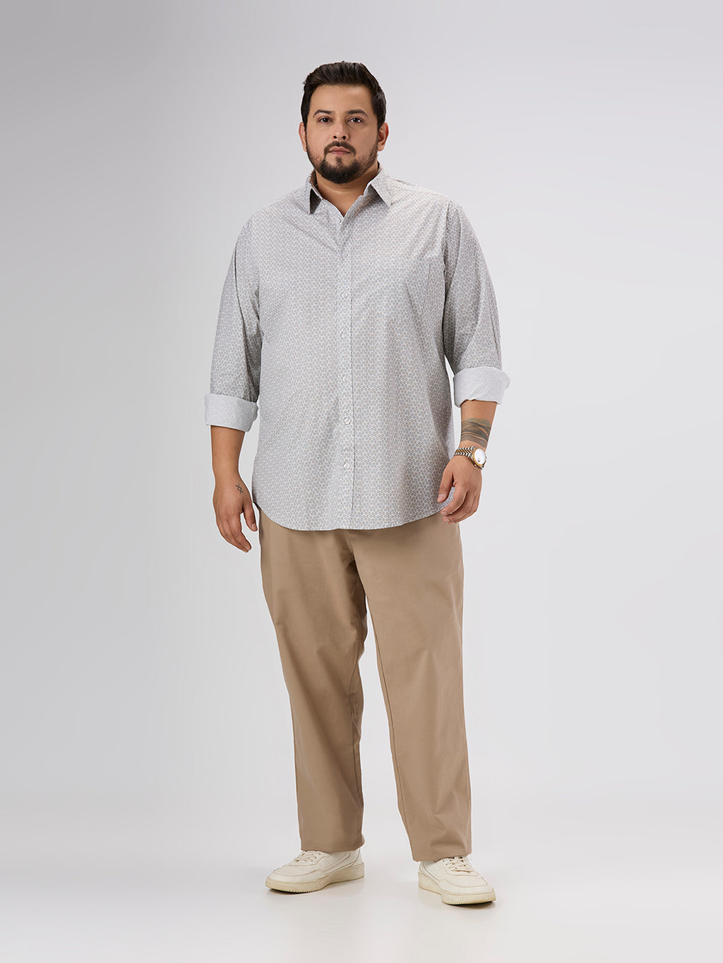 Plus Size Evening Shirt | 4XL - 10XL | White