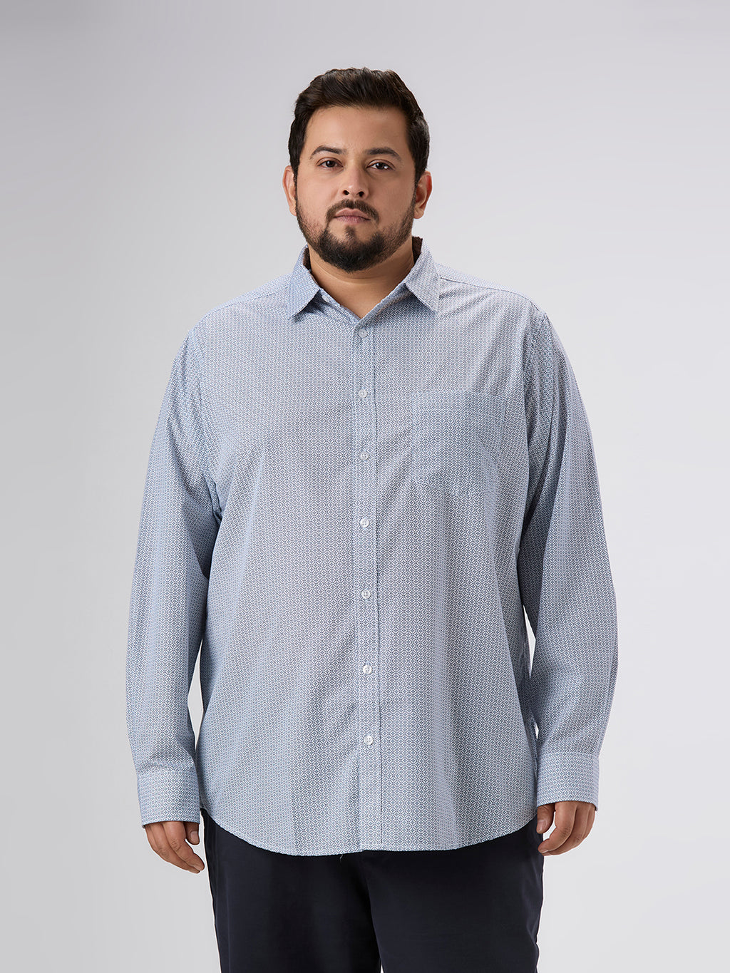 Plus Size Evening Shirt | 4XL - 10XL | Navy