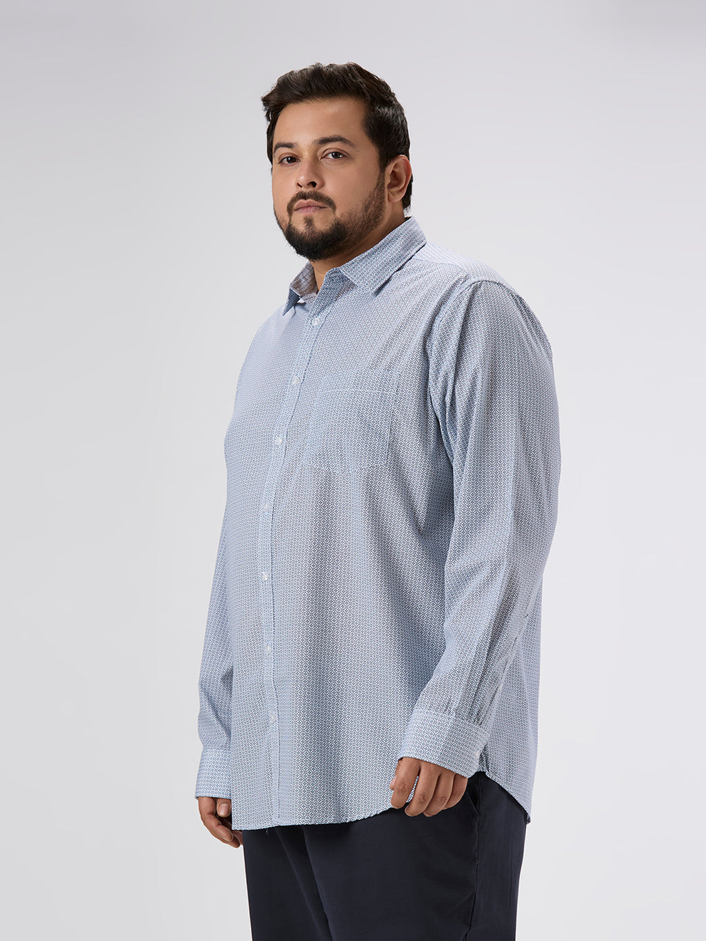 Plus Size Evening Shirt | 4XL - 10XL | Navy