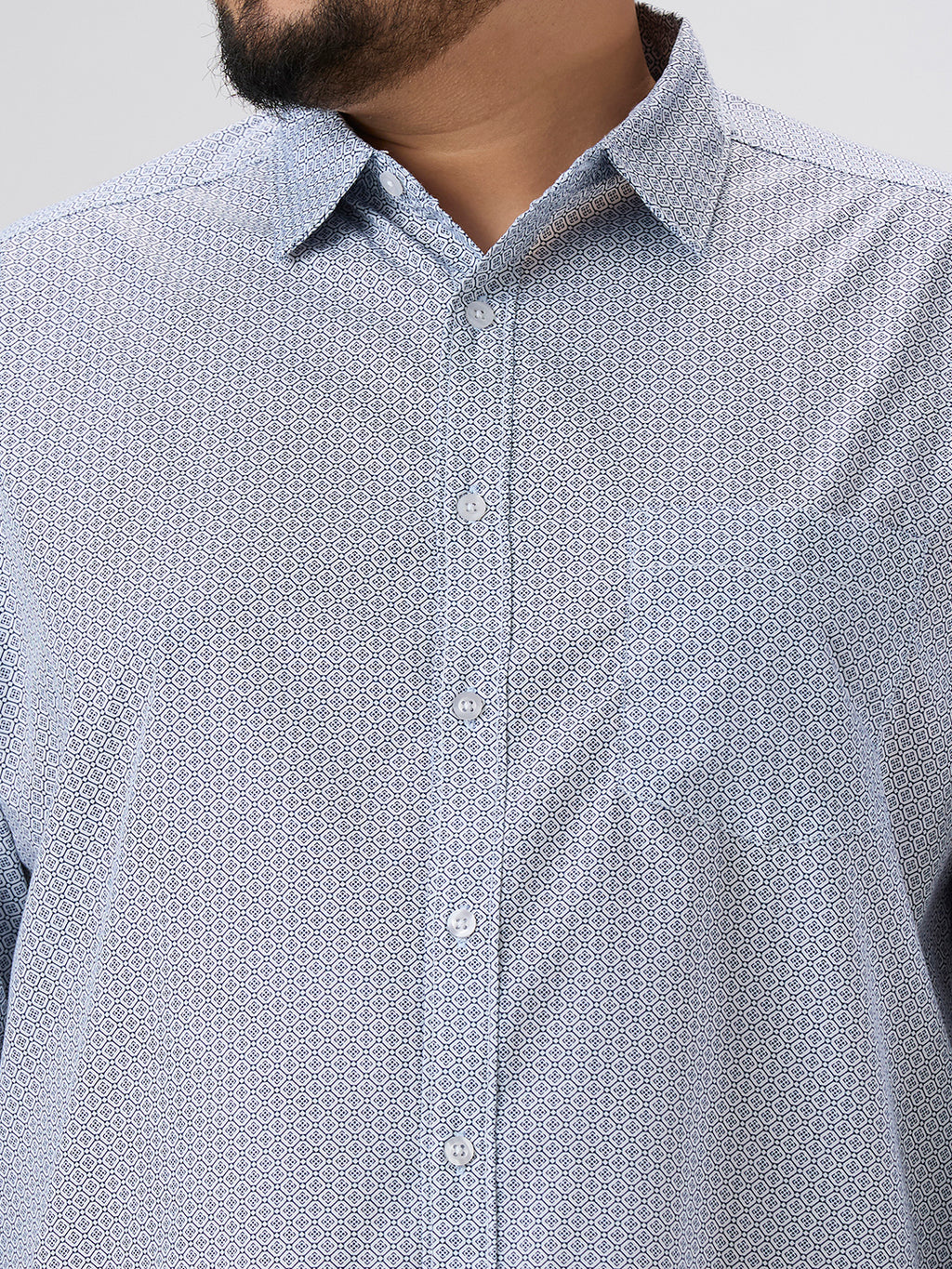 Plus Size Evening Shirt | 4XL - 10XL | Navy