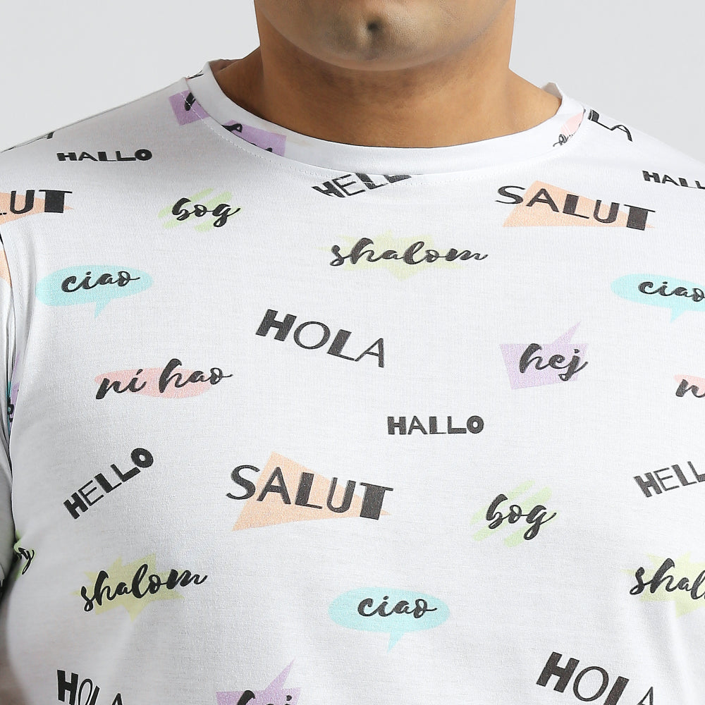 Plus Size Aop T-shirt | 4XL - 10XL | 100% Cotton | White