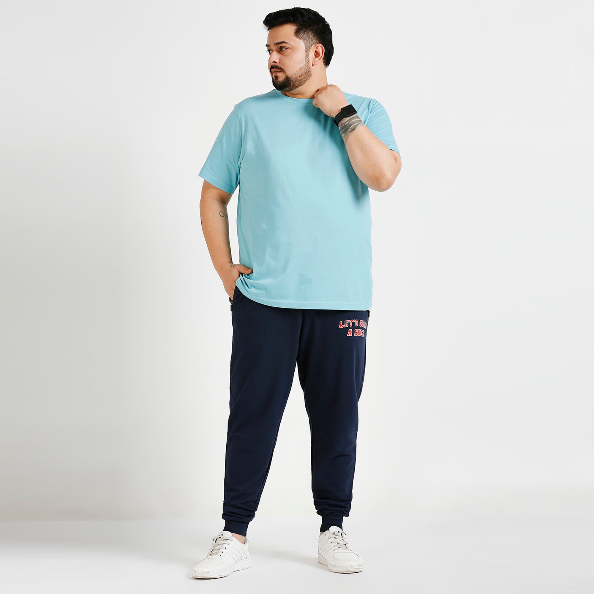 Plus Size Jogger | 100% Cotton | Navy