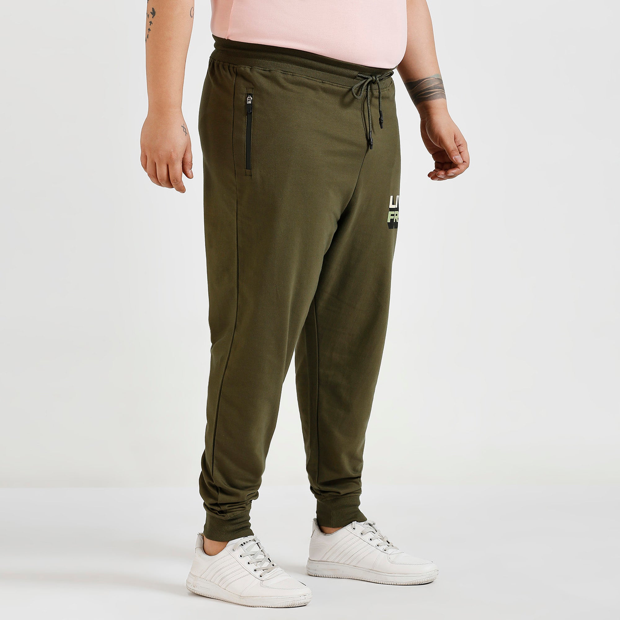 Plus Size Jogger | 100% Cotton | Olive