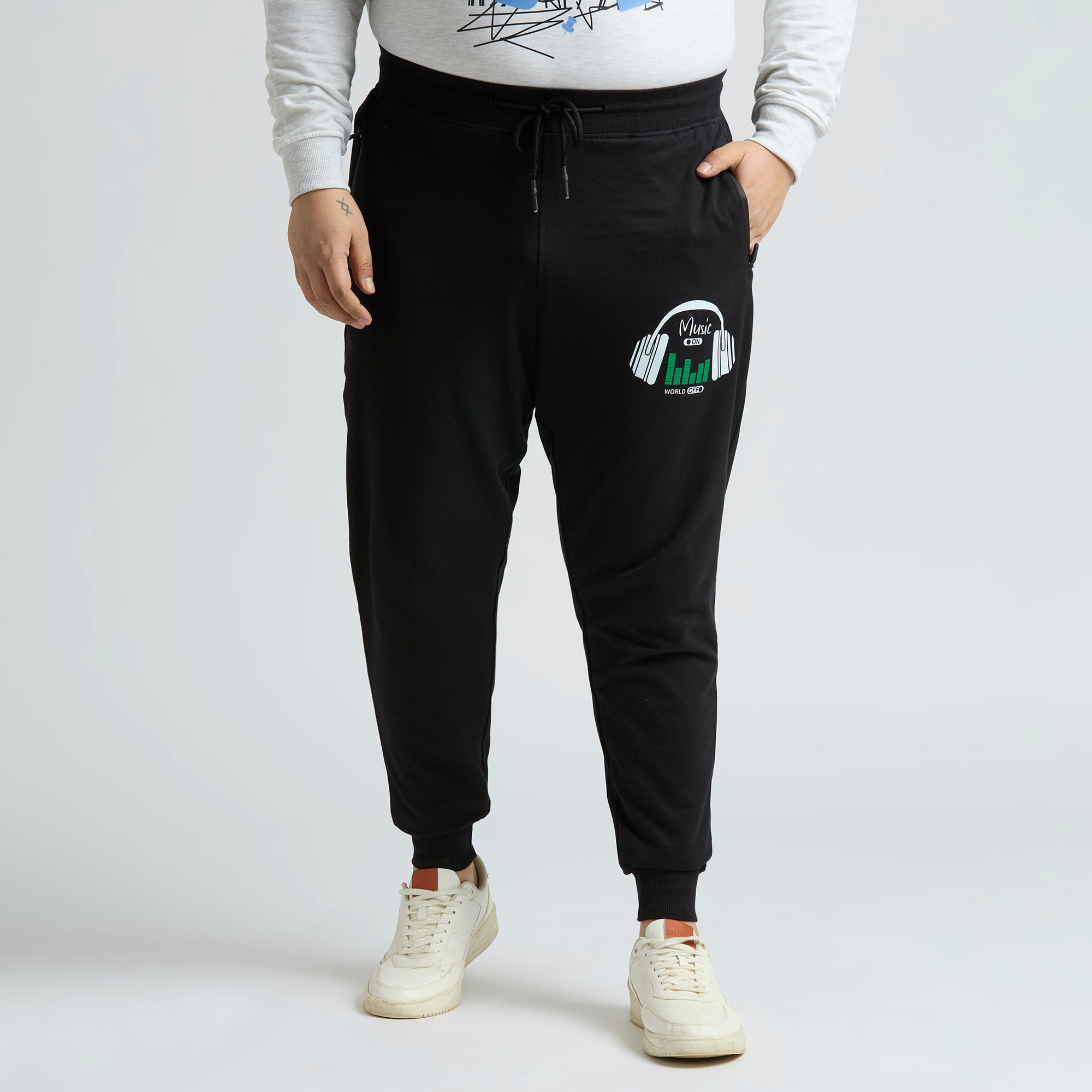 Plus Size Jogger | 100% Cotton | Black