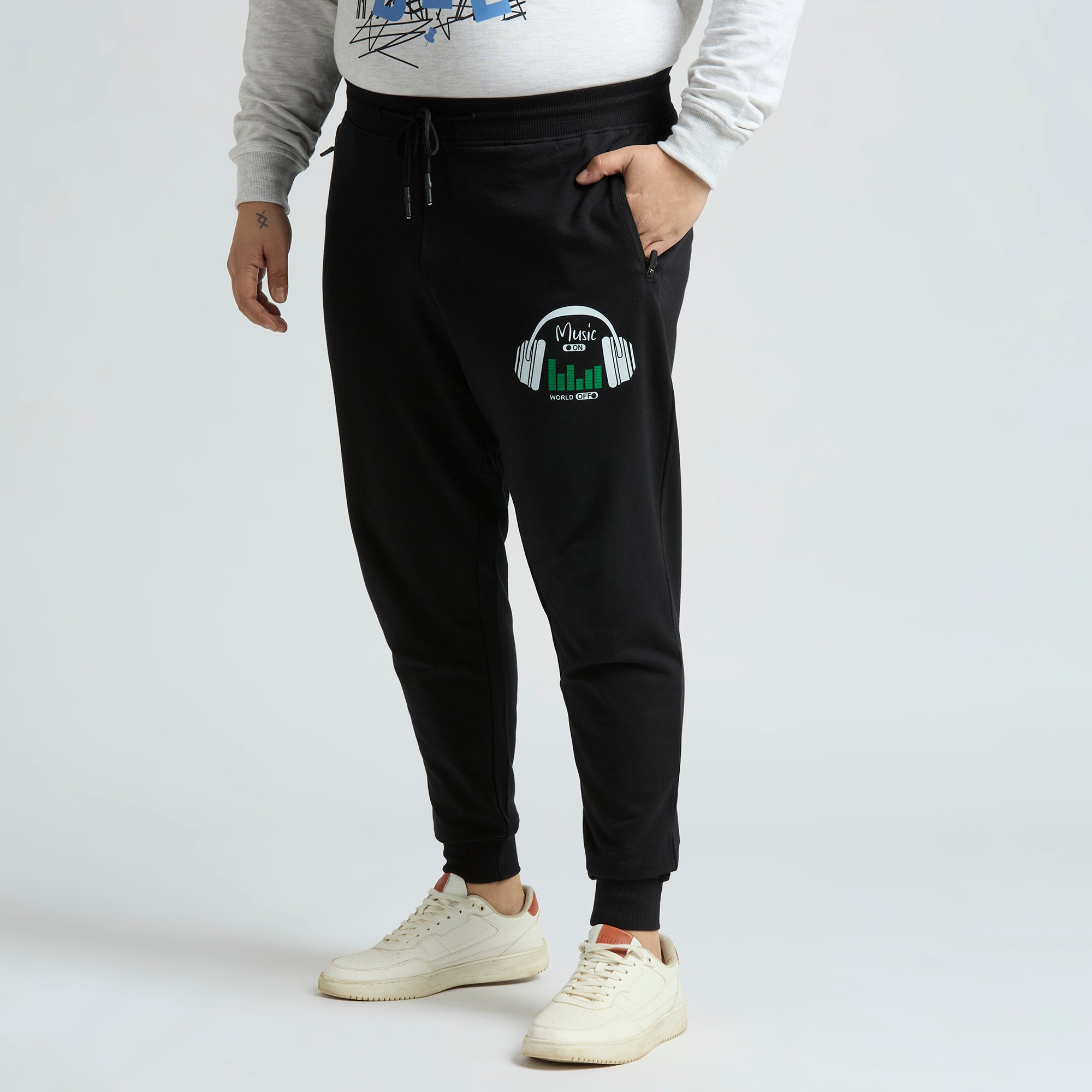 Plus Size Jogger | 100% Cotton | Black