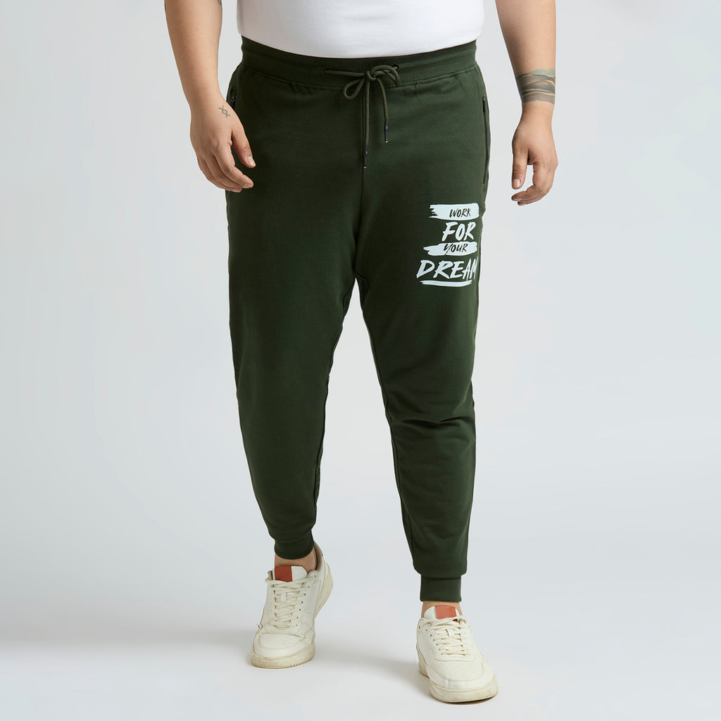 Plus Size Jogger | 100% Cotton | Olive