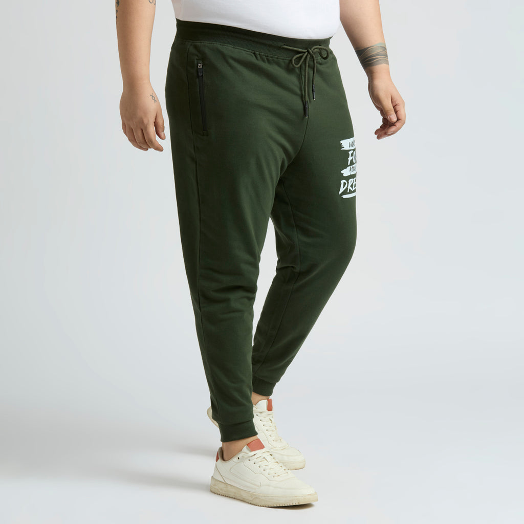 Plus Size Jogger | 100% Cotton | Olive
