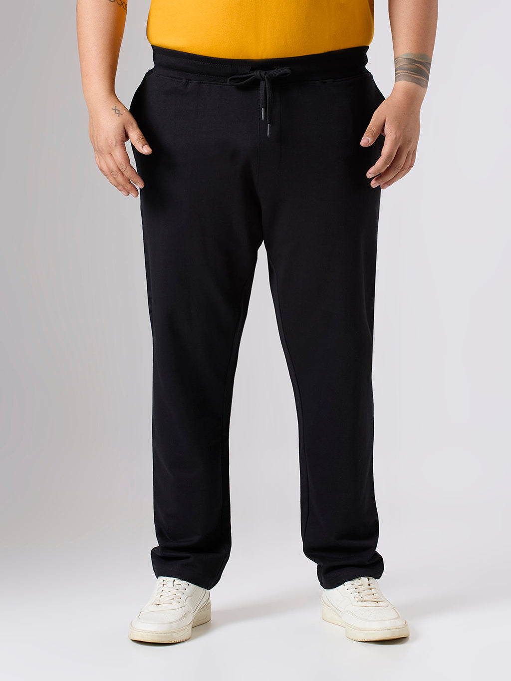 Plus Size Track Pant | 100% Cotton | Black
