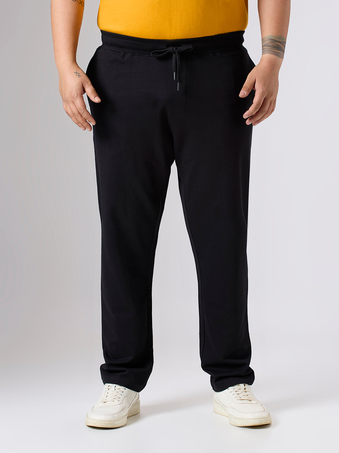 Plus Size Track Pant | 100% Cotton | Black