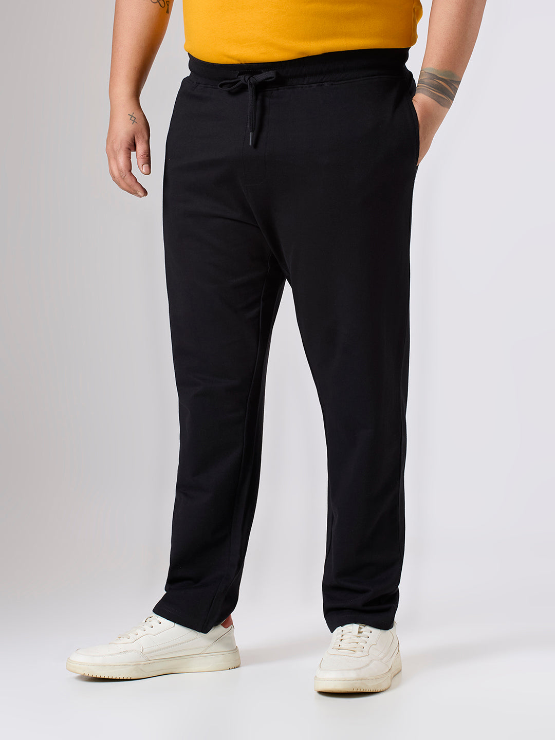 Plus Size Track Pant | 100% Cotton | Black