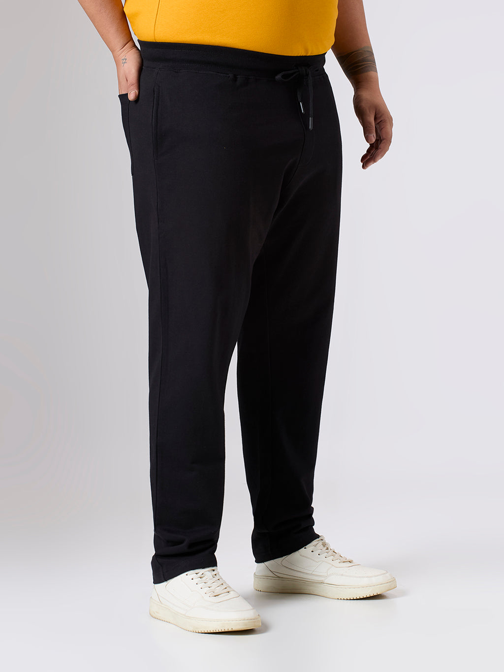 Plus Size Track Pant | 100% Cotton | Black