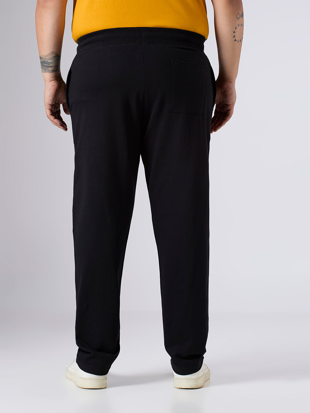 Plus Size Track Pant | 100% Cotton | Black