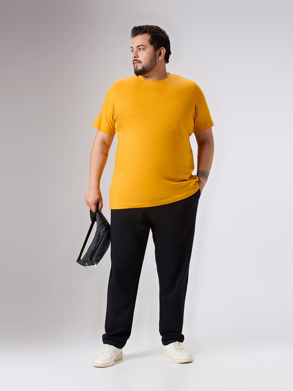 Plus Size Track Pant | 100% Cotton | Black