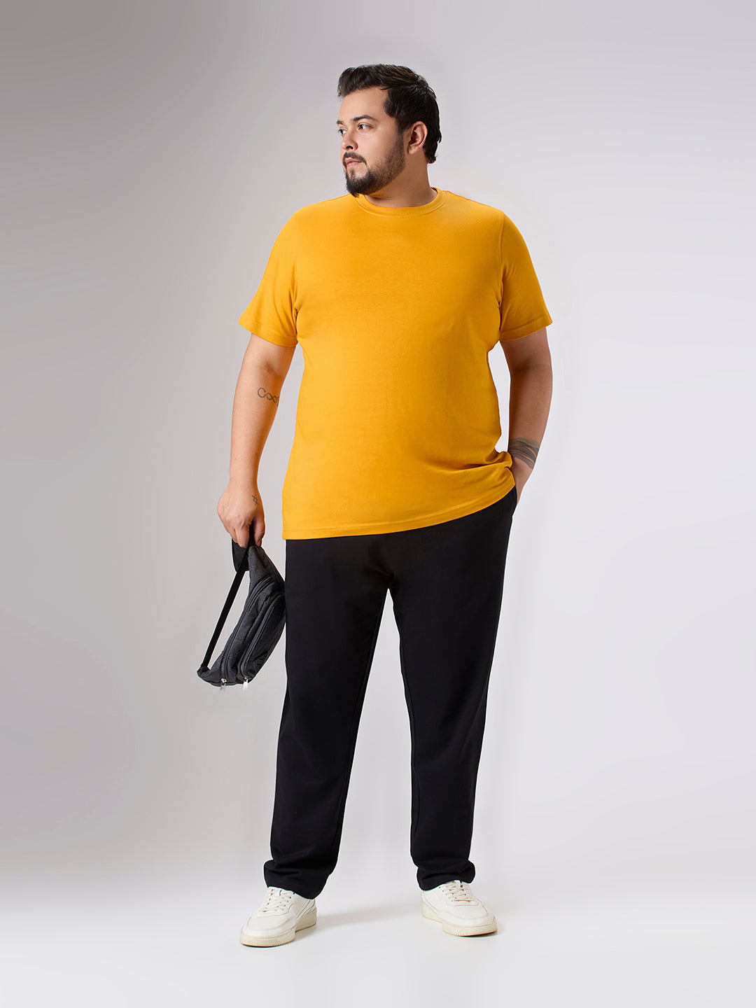 Plus Size Track Pant | 100% Cotton | Black