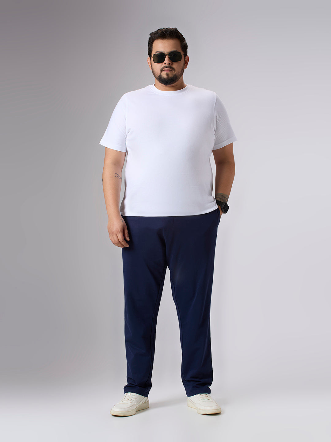 Plus Size Track Pant | 100% Cotton | Navy