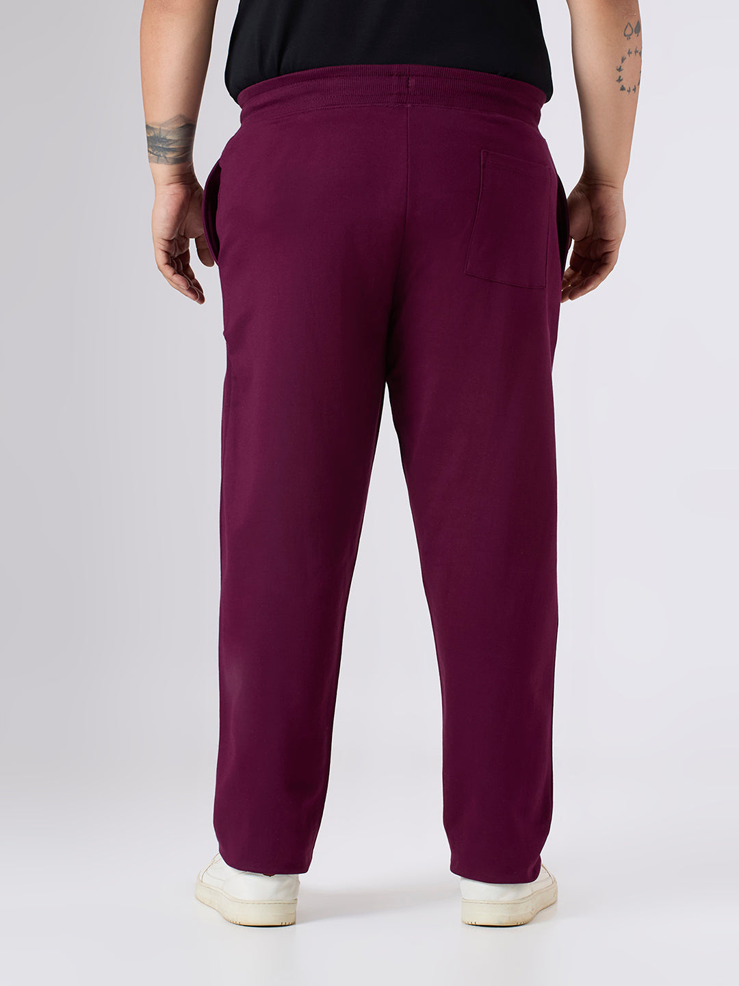 Plus Size Track Pant | 100% Cotton | Wine