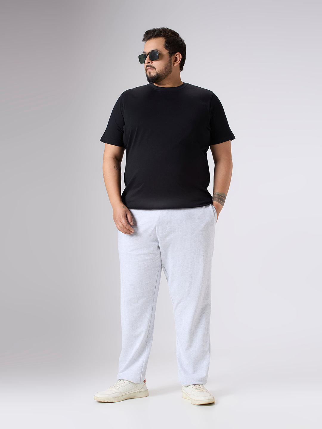Plus Size Track Pant | 100% Cotton | Grey
