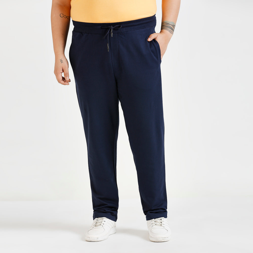 Plus Size Track Pant | 100% Cotton | Navy