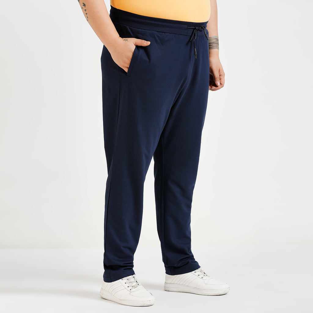 Plus Size Track Pant | 100% Cotton | Navy